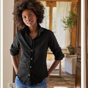 FRANK AND EILEEN
Barry tailored button up black denim shirt